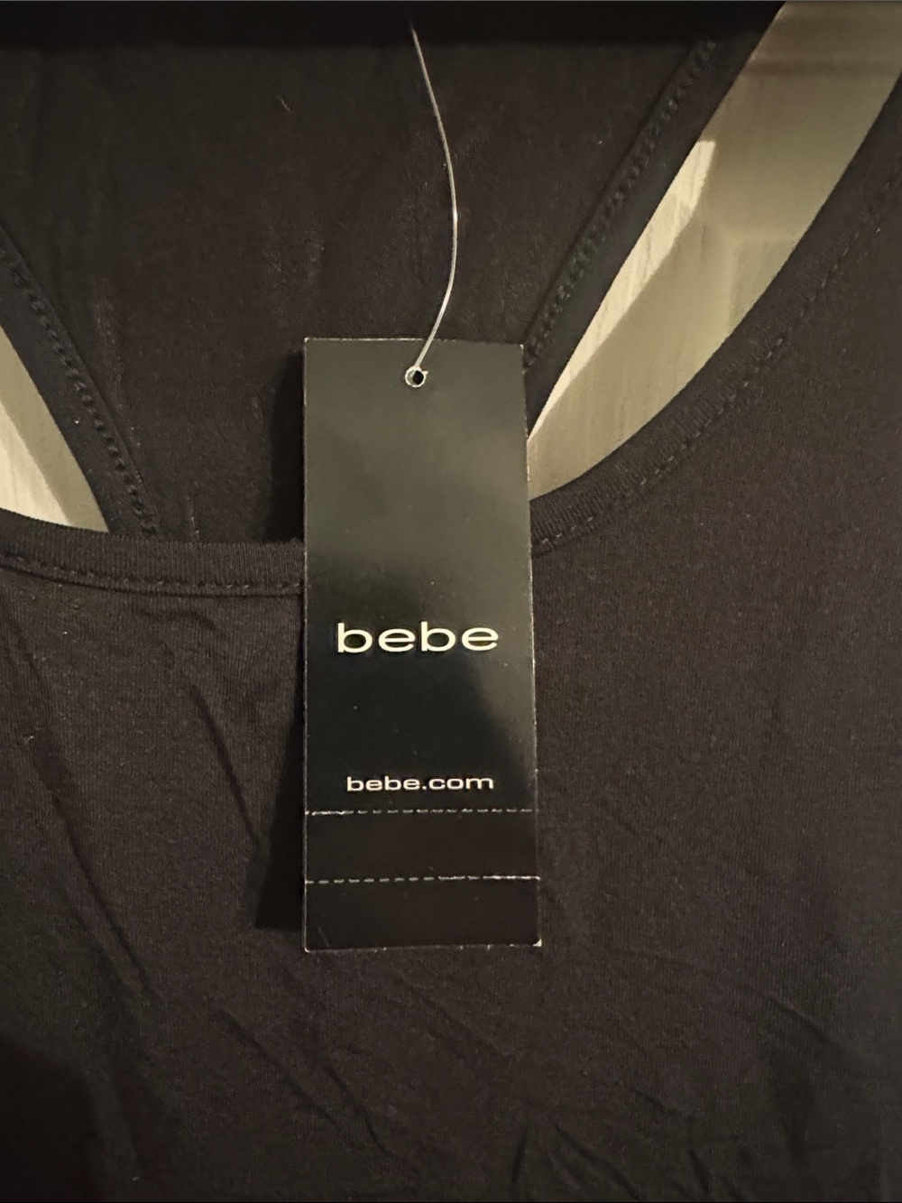 bebe Black Racerback Tank - Picture 4 of 4